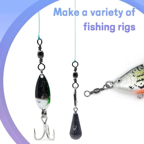 High-Strength Barrel Fishing Swivels - 12# Size, 50 Pack