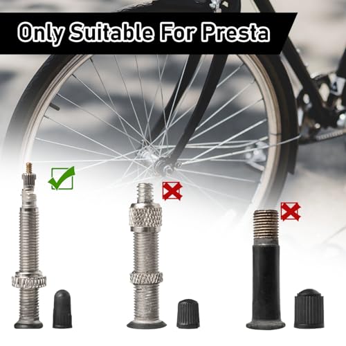 40 Pcs Colorful Presta Valve Stem Caps - Aluminum Bike Tire Caps