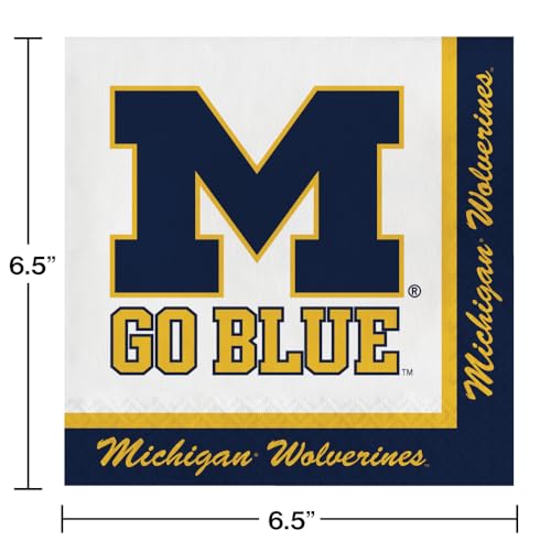 University of Michigan Paper Plate and Napkin Party Kit - 84 Count