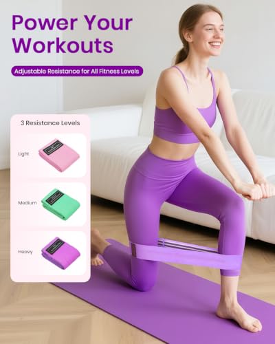 Pilates Ring Set - 14" Magic Circle, Mini Ball & Resistance Bands - Medium-Level2 / Purple