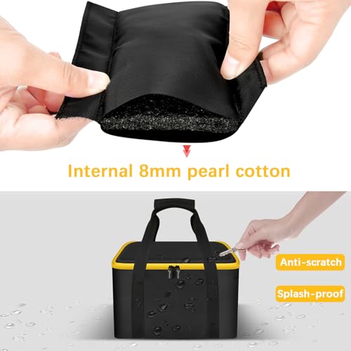 Universal Tool Bag for DEWALT 20V MAX Circular Saw DCS391B/DCS565B, for Makita XSS02Z 18V Sierra Circular, for Milwaukee M18 Skill Saw Blade & Battery & Charger - Case Only (Black)