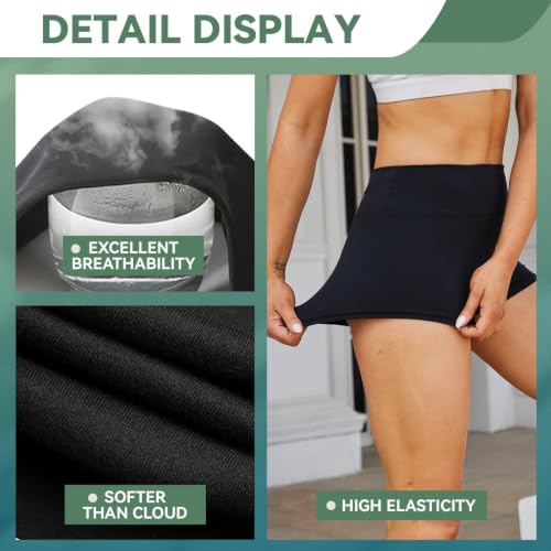 High Waisted Tummy Control Biker Shorts for Women - 3" Inseam, White