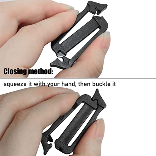 20-Pack Nylon Plastic Webbing Connecting Clips for Backpacks