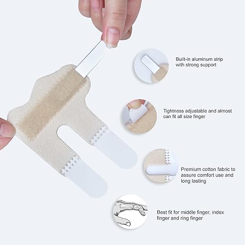 Comfortable Finger Splint Set - 8 Oval & 2 Trigger Splints (Sizes 4-11)