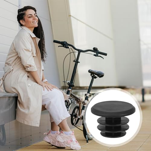 10-Piece Black Plastic Bicycle Handlebar End Plugs for Road & Mountain Bikes