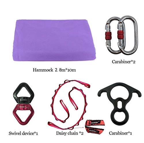 Aerial Silks Starter Kit with 11-Yard Yoga Hammock - Lavender