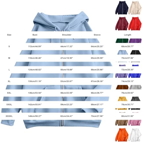 Women's Oversized Zip-Up Hoodie - Large Navy, Cozy Fleece Jacket