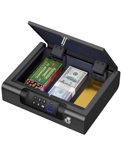 Biometric Fingerprint Gun Safe for Handguns with USB Charging