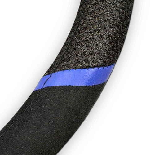 Embroidered Steering Wheel Cover for Enhanced Grip & Comfort