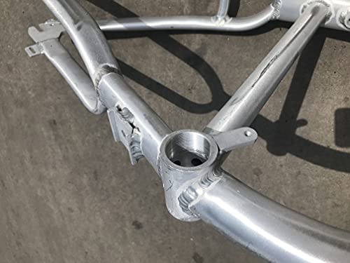 Gas Bicycle Frame with Built-In 3.4L Tank - Brushed Aluminum