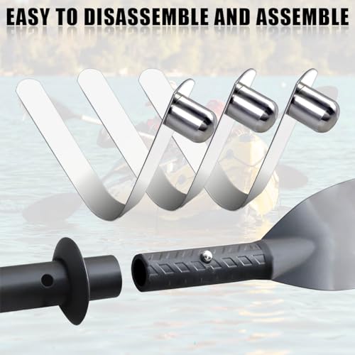 Stainless Steel Kayak Paddle Spring Snap Clips - 8mm, 8 Pcs