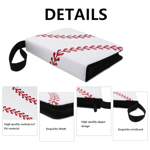 JDSZM White Baseball Card Binder - 400 Pocket Trading Card Album for Sports Collectibles