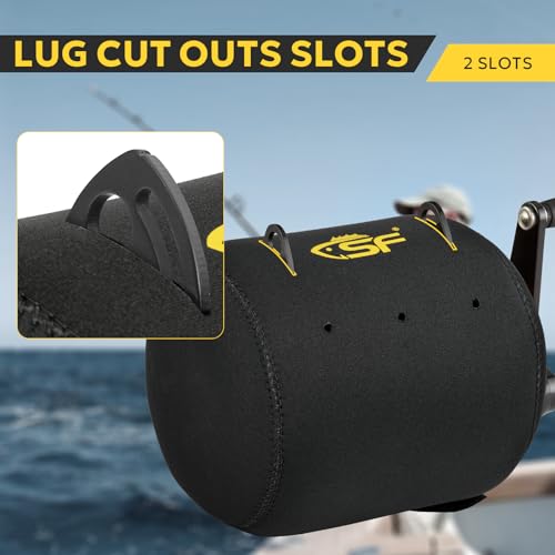 Neoprene Fishing Reel Cover - Protective Pouch - Black - XS