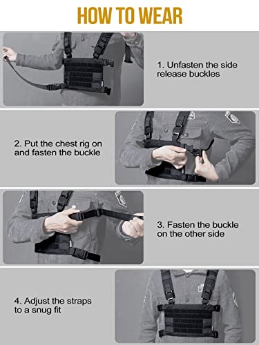 Tactical Modular Chest Rig with Removable Shoulder & Waist Straps