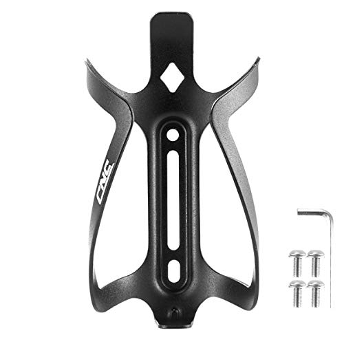 CNC Bike Water Bottle Holder - 2-Pack Lightweight Metal - Black