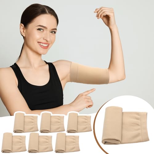Vinsatin 6pcs X-Large Picc Line Sleeve Cover Light Neutral Color - Medical Arm Protector