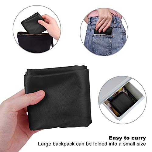 2 Pack Drawstring Backpacks - Durable Polyester Gym & Travel Bags - Black+Blue