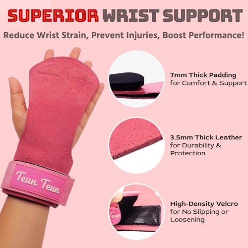 Women's Glitter Weightlifting Straps - Pink Neoprene Support