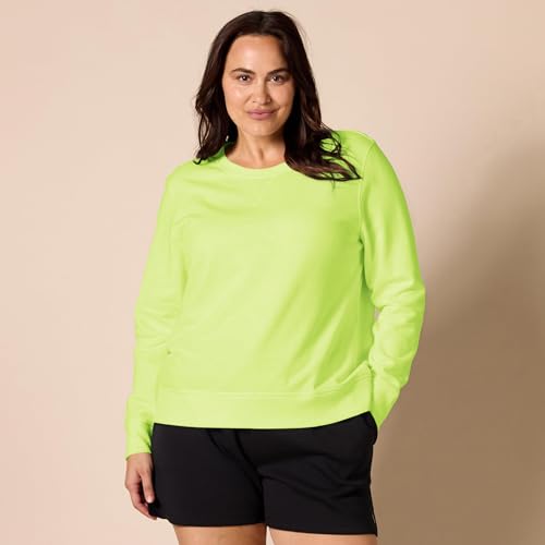 Fleece Crewneck Pullover Sweatshirt - Small / Lime Green