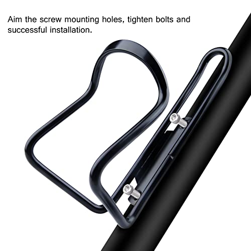 Aluminum Alloy Bicycle Water Bottle Cage Holder - Black
