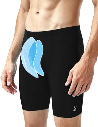 Men's Swim Jammers, 8-9 Inch Racing Training Swimming Shorts UPF 50+