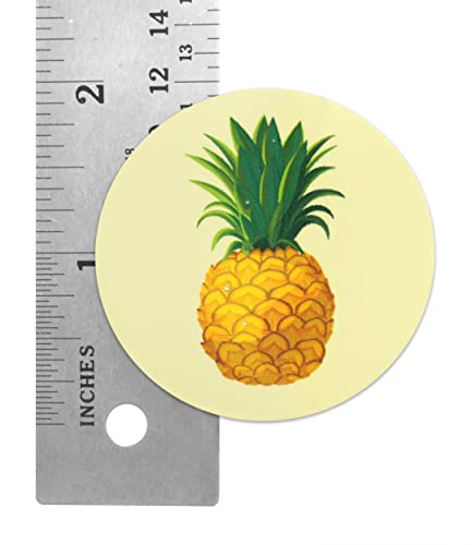 Pineapple Fruit Vinyl Stickers - 2" Round Decals - 20 Pack