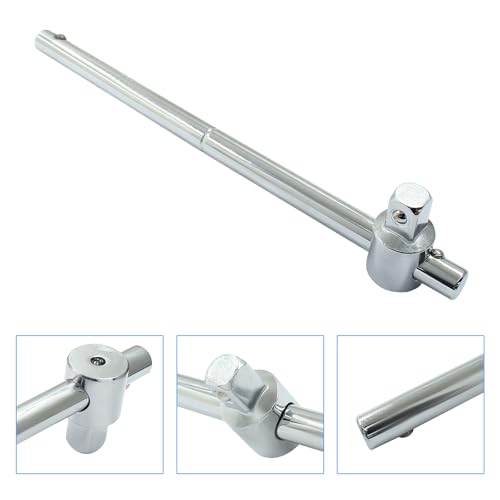 1/2 Inch T-Handle Wrench 250mm/9.84 Inch Length Adjustable T-Handle Socket Hand Tool, Chrome Vanadium Steel Drive Sliding Wrench Breaker Bar For Car Repair