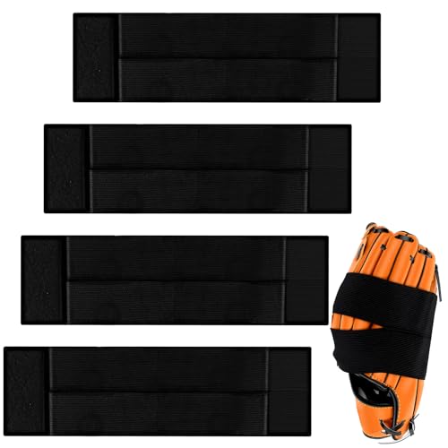 Baseball Glove Wrap Bands - 4 PCS Elastic Strap 35cm x 10cm