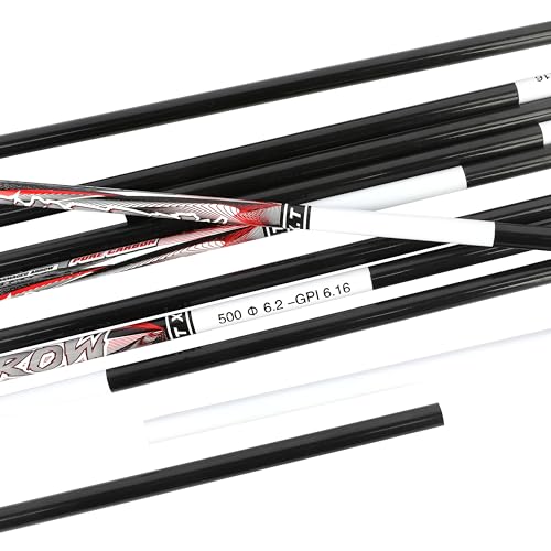12 / Spine 800 32" Pure Carbon Arrow Shafts 6.2mm ID, ±0.003" Straightness, for DIY Target & Hunting