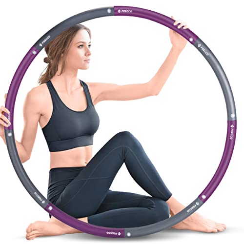 Weighted Fitness Hoop - 3.2 LB, 8 Detachable Sections for Weight Loss