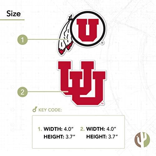Officially Licensed Utah Utes Sticker Decal - 4 Inch