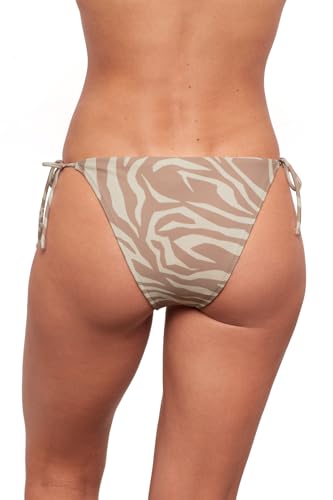 Reversible Women's String Tie Side Bikini Bottom - X-Large Wild Stripes