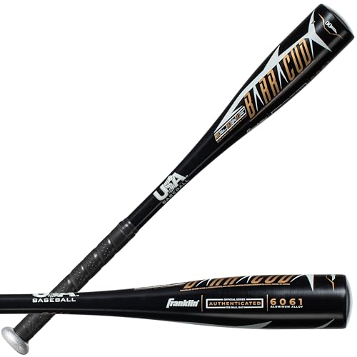 Franklin Sports Kids Venom Aluminum Tee Ball Bat - Black, 24 Inch, 13 Oz, 2 5/8" Barrel