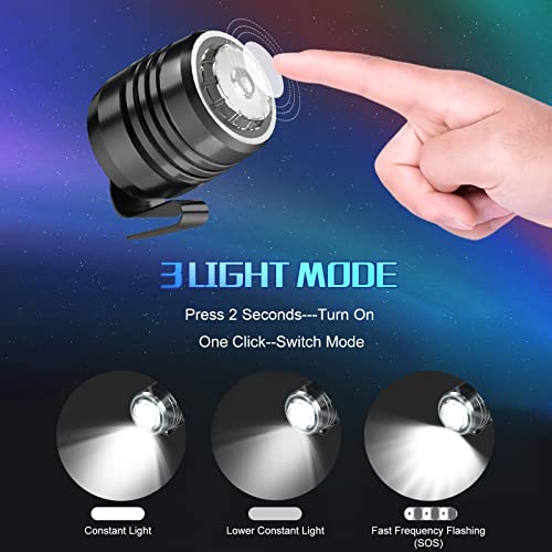 Rechargeable LED Shoe Headlights - 2 Pack Clip-On Clog Flashlights