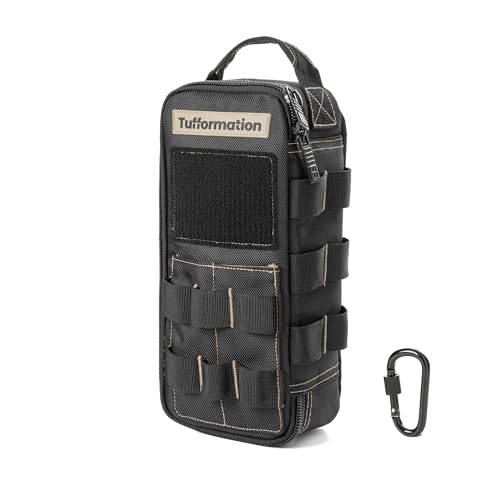 Heavy Duty Small Tool Bag Pouch Portable Utility Organizer Case with Zipper Handle. Perfect for EDC, Motorcycle, Road Bike, Electricians & More