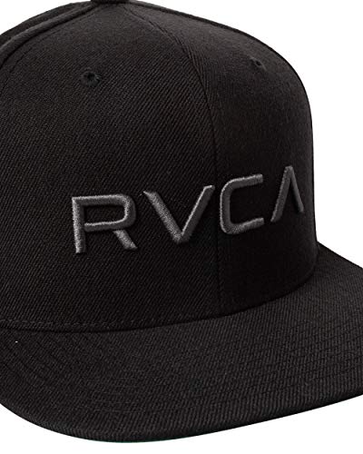 RVCA Men's Adjustable Snapback Baseball Cap, One Size, Black/Charcoal