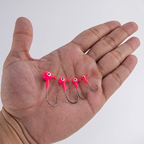 Fishing Jig Heads - 20 Pack White 1/32oz Hook #6 for Crappie & Bass