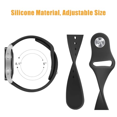 Soft Silicone Bands for Amazfit Bip 3 Pro - 2 Pack Black/Black