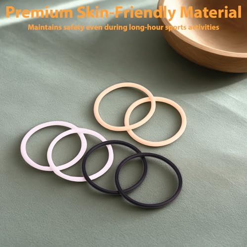 6 Pack Silicone Patellar Tendon Knee Support Straps for Sport Pain Relief