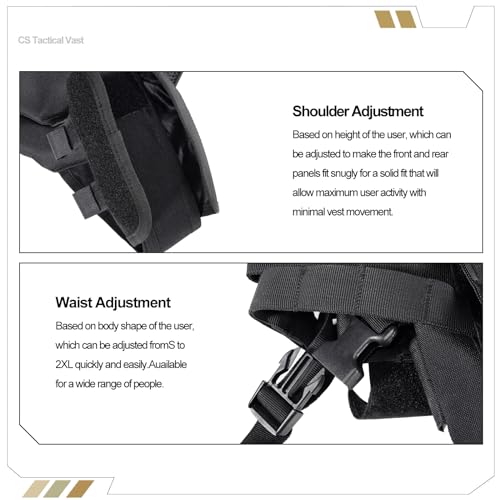 KUIEDIS Tactical Outdoor Vest - Adjustable Breathable Lightweight Paintball & Airsoft Gear
