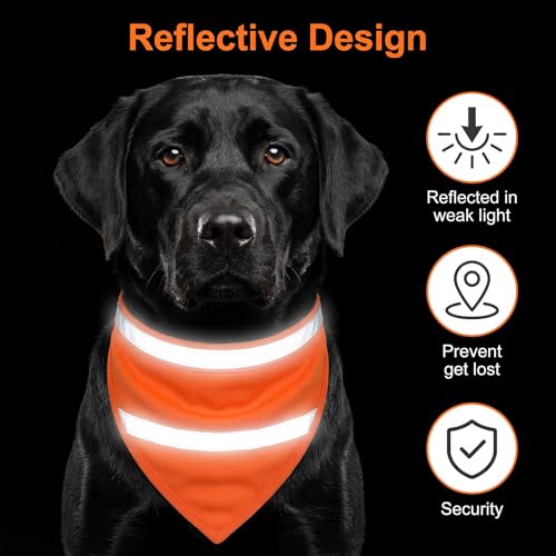 High Visibility Reflective Dog Vest - 2 Pack, Fits Neck 16-20.5 Inches