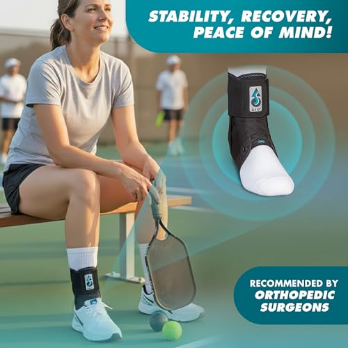 Ankle Stabilizer Brace for Sprains & Instability - Black