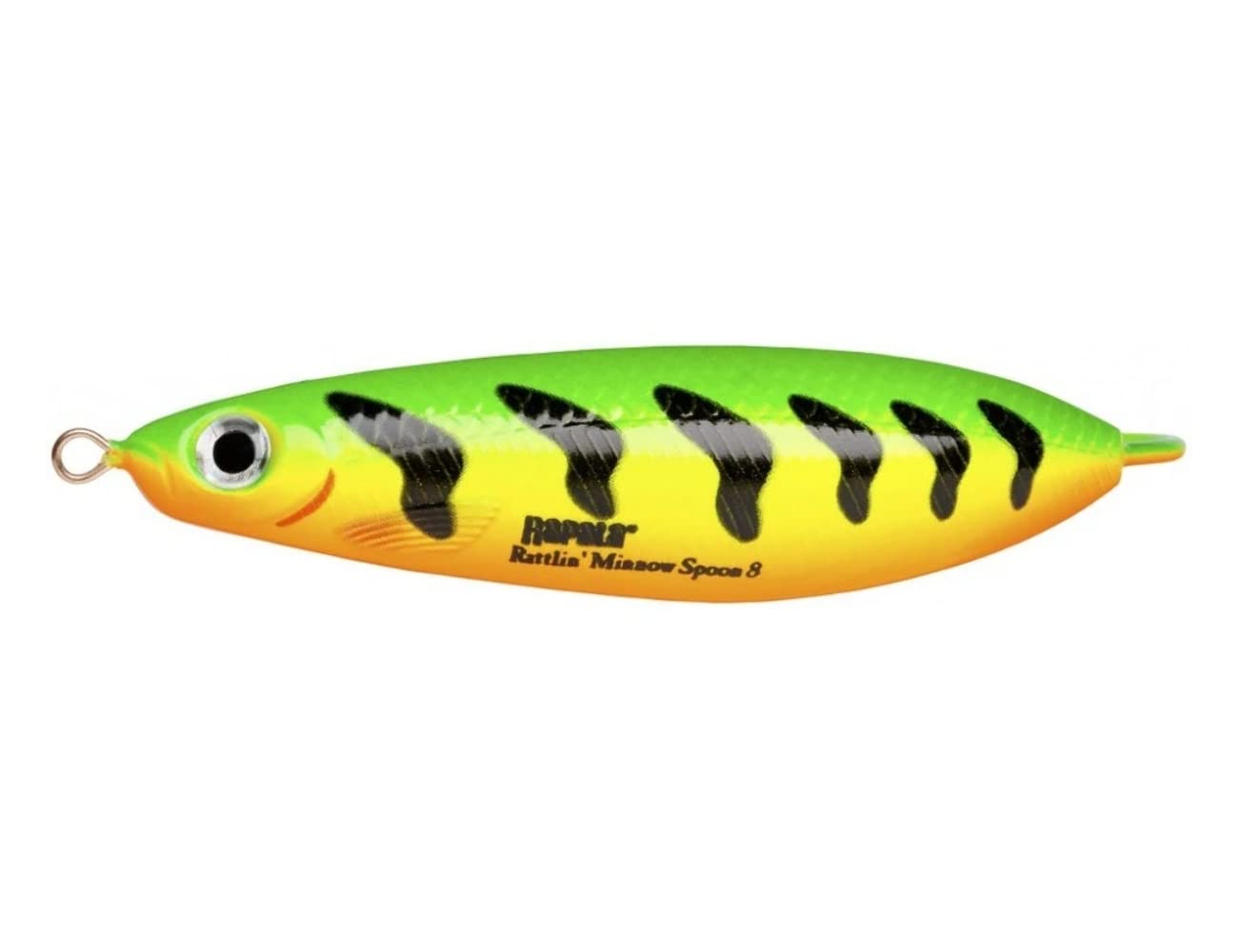 Rapala Rattlin' Minnow Spoon-Loose Lure - Freshwater Fishing Equipment - Variable Swimming Depth - Size 8 cm/16 g - Made in Estonia Metallic Blue Tiger Adult Unisex, Standard