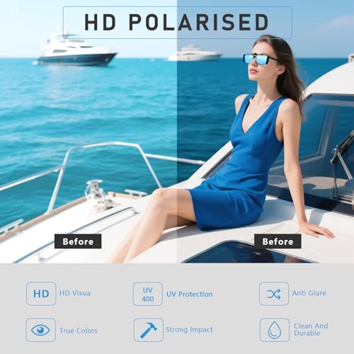 Polarized Clip-On Sunglasses 4 Pack - Fit Over Prescription Glasses - Pink & Purple