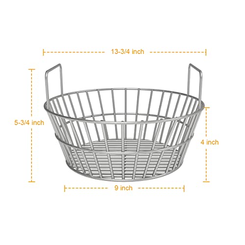 AJinTeby Stainless Steel Charcoal Ash Basket for Large Big Green Egg & Kamado - Shake to Clean