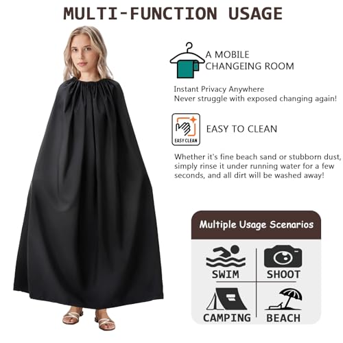 TIFILE Black 4.59 Ft Portable Changing Room Instant Privacy Shelter for Outdoor Dancers