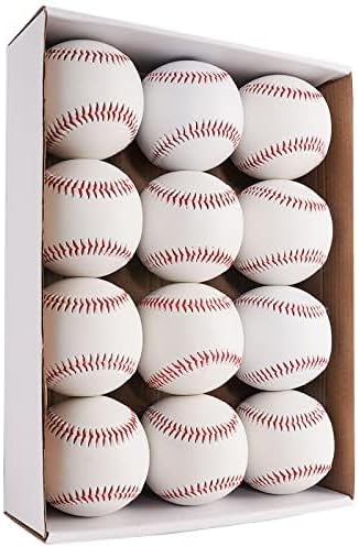 Official Size Practice Baseballs by [Brand Name] - 12-Pack for Youth/Adult Training | Perfect for League Play, Pitching, and Autographs
