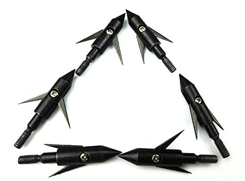 GPP 6-Pack 150 Grain Black Broadheads for Hunting & Bowfishing