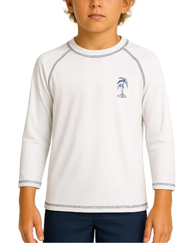 Boys UPF 50+ Long Sleeve Rash Guard Swim Shirt