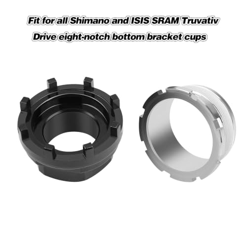 QKURT Bike Bottom Bracket Tool for SRAM Truvativ ISIS 8-Notch 8-Tooth Locks